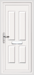 Leeds Solid white upvc front door